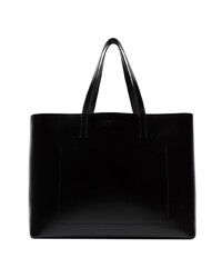 Calvin Klein 205W39nyc Black Coyote Print East West Leather Tote Bag
