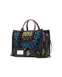 Balenciaga Black Paper Graffiti Leather Bag