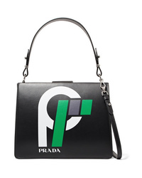 Prada Frame Printed Leather Shoulder Bag