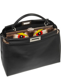 Fendi Peekaboo Medium Leather And Calf Hair Tote