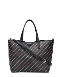Karl Lagerfeld Striped Logo Shopper Bag