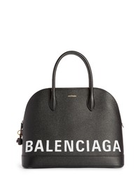 Balenciaga Ville Logo Leather Satchel