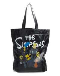 Balenciaga X The Simpsons Leather Tote In Black At Nordstrom