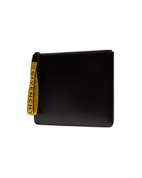 Givenchy Black And Yellow Ticker Leather Pouch