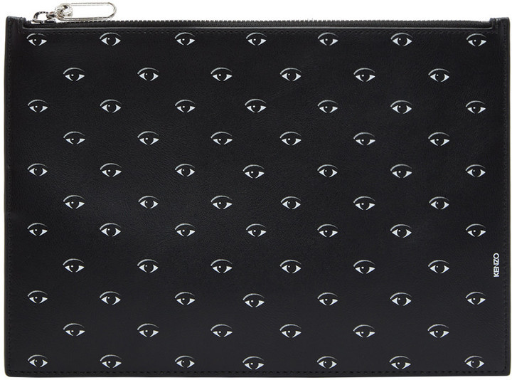 Kenzo Black Eye A4 Pouch 195 SSENSE Lookastic