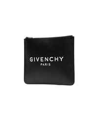 Givenchy Black Logo Leather Clutch