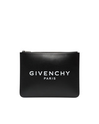 Givenchy Black Logo Leather Clutch