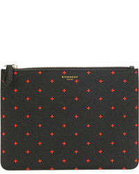 Givenchy Cross Print Leather Wallet Blackred