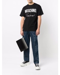 Moschino Gradient Logo Print Clutch Bag
