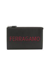 Salvatore Ferragamo Logo Studded Clutch Bag