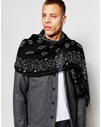 Asos Brand Lightweight Blanket Scarf With Bandana Print