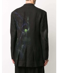 Yohji Yamamoto Abstract Print Oversized Blazer