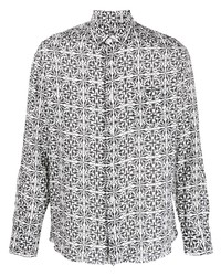 PENINSULA SWIMWEA R Abstract Print Linen Shirt