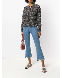 MiH Jeans Mandarin Collar Long Sleeved Blouse