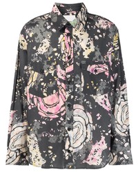 MARANT ÉTOILE Abstract Print Cotton Shirt