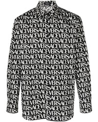 Versace All Over Logo Print Shirt