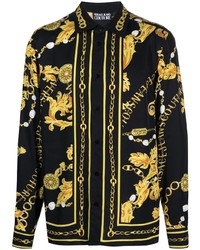 VERSACE JEANS COUTURE Baroque Pattern Long Sleeve Shirt