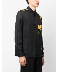 VERSACE JEANS COUTURE Baroque Print Spread Collar Shirt