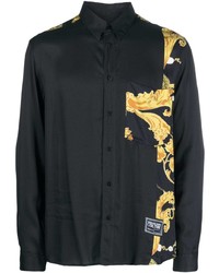 VERSACE JEANS COUTURE Baroque Print Spread Collar Shirt