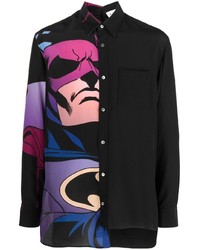 Lanvin Batman Print Asymmetric Shirt