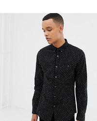 Burton Menswear Big Tall Oxford Shirt In Black Geo