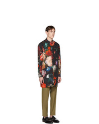 Paul Smith Black And Multicolor New Masters Oversized Mayfair Shirt