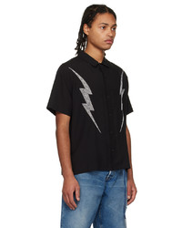 DOUBLE RAINBOUU Black Electric Shirt