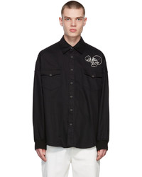Alexander McQueen Black Light Gabardine Shirt