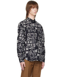 VERSACE JEANS COUTURE Black Printed Shirt