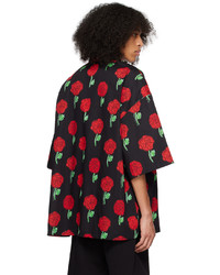 VERSACE JEANS COUTURE Black Roses Shirt