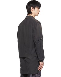 Jiyong Kim Black Tencel Shirt