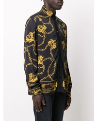 VERSACE JEANS COUTURE Chain Baroque Logo Print Shirt