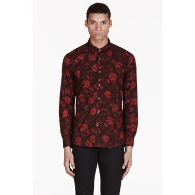 black and red rose shirt