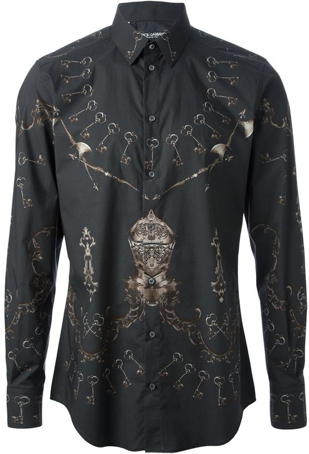 Dolce&Gabbana Black printed cotton shirt