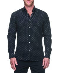 Maceoo Fibonacci Ceremony Black Regular Fit Button Up Shirt
