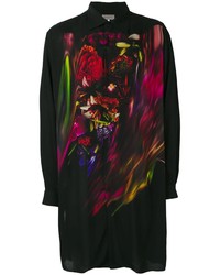 Yohji Yamamoto Floral Print Long Shirt