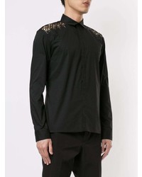 Haider Ackermann Formal Shirt With Lace Inserts