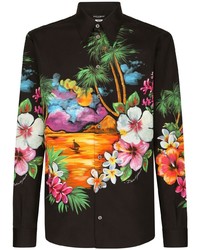 Dolce & Gabbana Graphic Print Long Sleeve Shirt