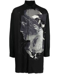 Yohji Yamamoto Graphic Print Long Sleeve Shirt