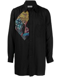 Yohji Yamamoto Graphic Print Long Sleeved Shirt