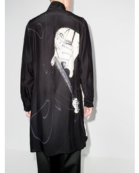 Yohji Yamamoto Guitar Print Longline Shirt