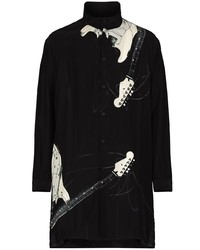 Yohji Yamamoto Guitar Print Longline Shirt