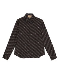 Gucci Interlocking G Stripe Print Shirt
