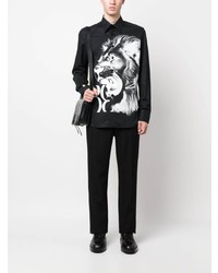 Billionaire Lion Print Long Sleeve Shirt