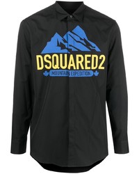 DSQUARED2 Logo Print Button Down Shirt