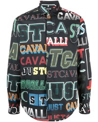 Just Cavalli Logo Print Buttoned Shirt