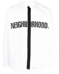 Neighborhood Logo Print Cotton Shirt