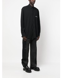 Vetements Logo Print Long Sleeve Shirt