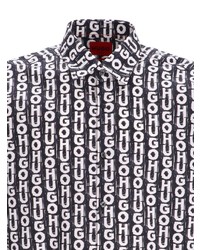 Hugo Logo Print Long Sleeve Shirt