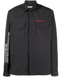 Valentino Moon Print Long Sleeve Shirt